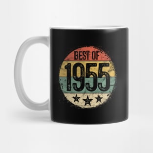 Circular Retro Best of 1955 65th Birthday Gift 65 Year Old Mug